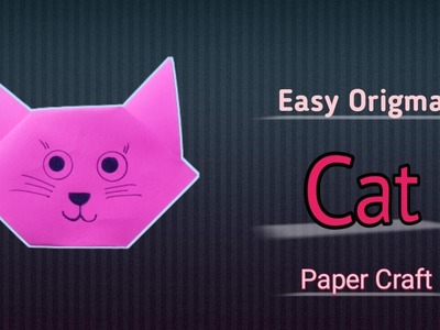 Easy origami cat face | Paper crafts | origami paper animals