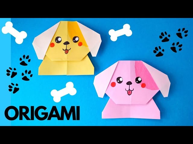Easy paper dog | origami dog paper craft DIY cute dog | how to make a easy origami dog