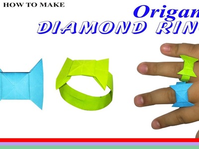 Easy to make a paper diamond ring | origami ring