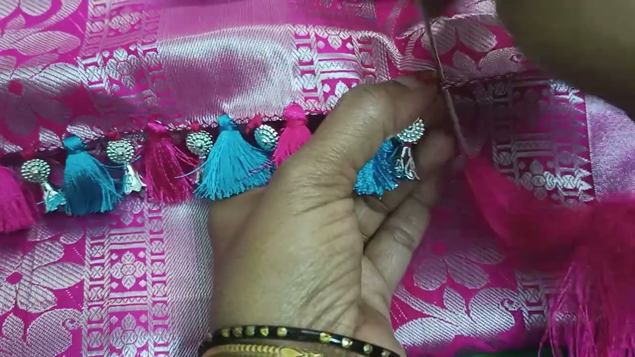 Grand design #totally ???? saree tassels with silver beads saree kuchullu #248#