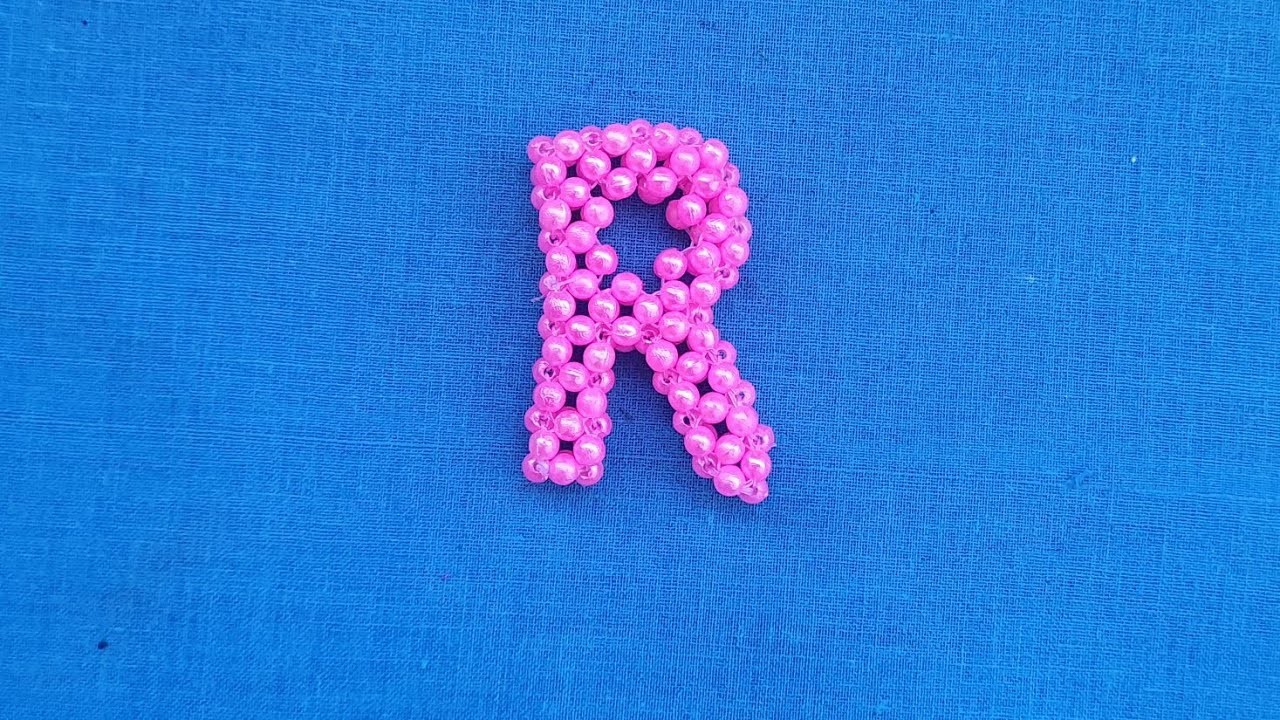 How to make a Beaded letter 'R' | DIY Beaded Keychain Making | Beads Keychain | Alphabet letter 'R'