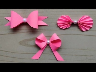 HOW TO MAKE a Bow With Paper. 3  Paper bow IN EASY WAYS