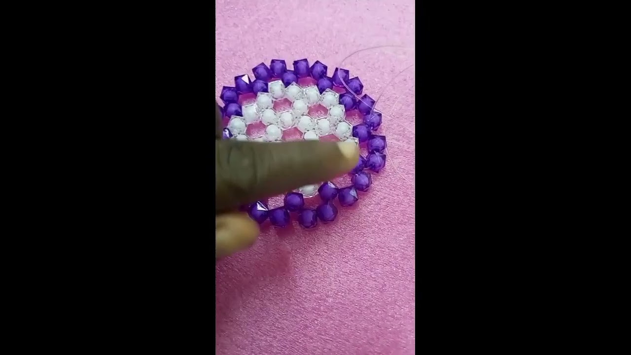 How to make a Circular Beaded Clutch Bag. . Part 2.