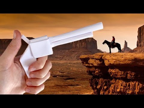 How to Make a Gun Without Glue - Origami Revolver