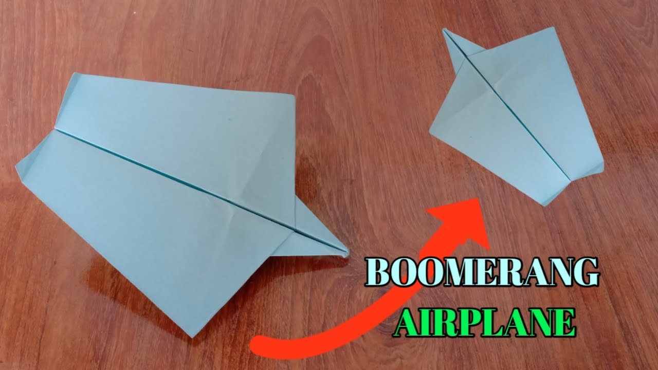 How To Make a Paper boomerang Airplane (Paper airplane)