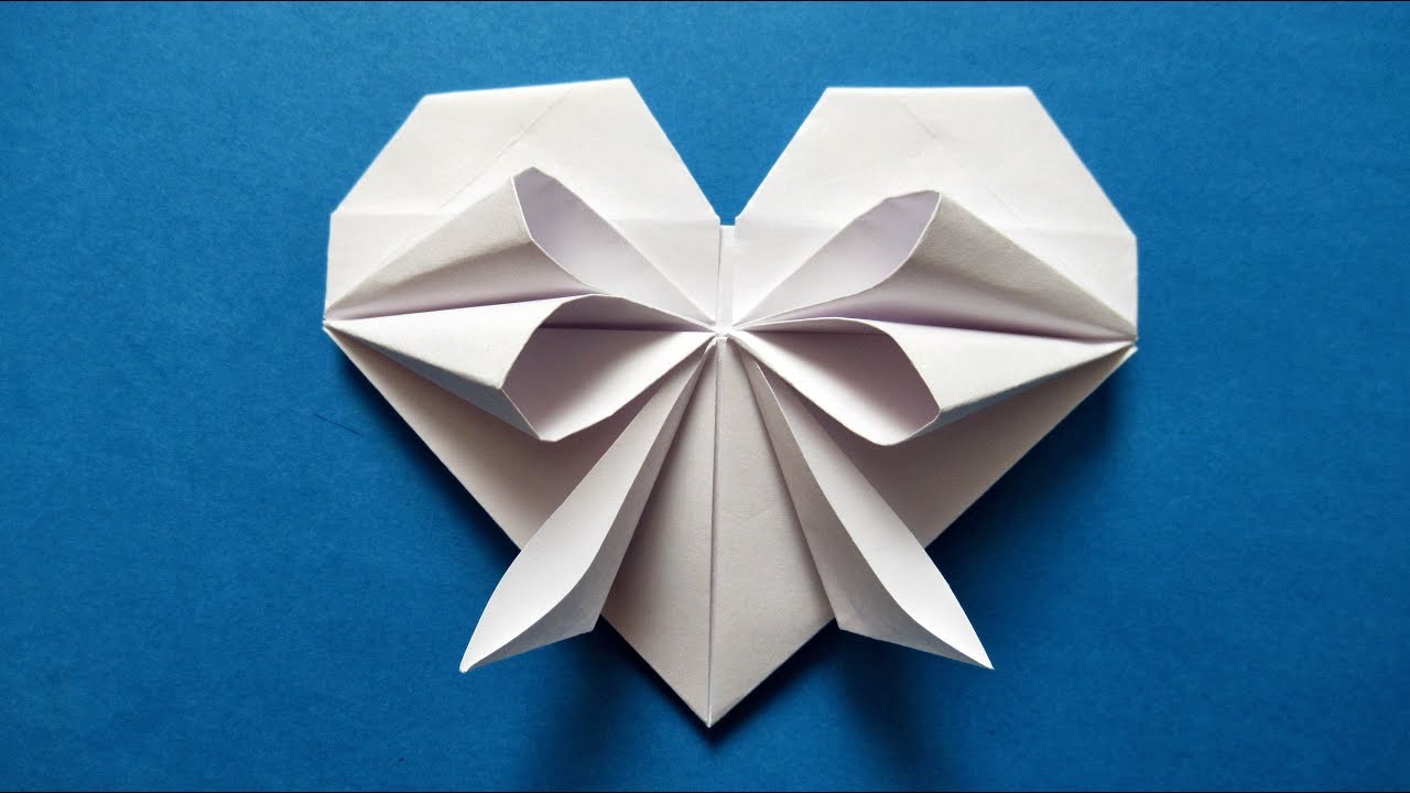 How To Make A Paper Heart Folding - Origami Heart Tutorial