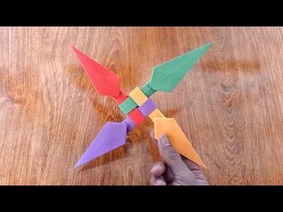 How To Make a Paper Kunai Shuriken (Ninja Star- Origami)