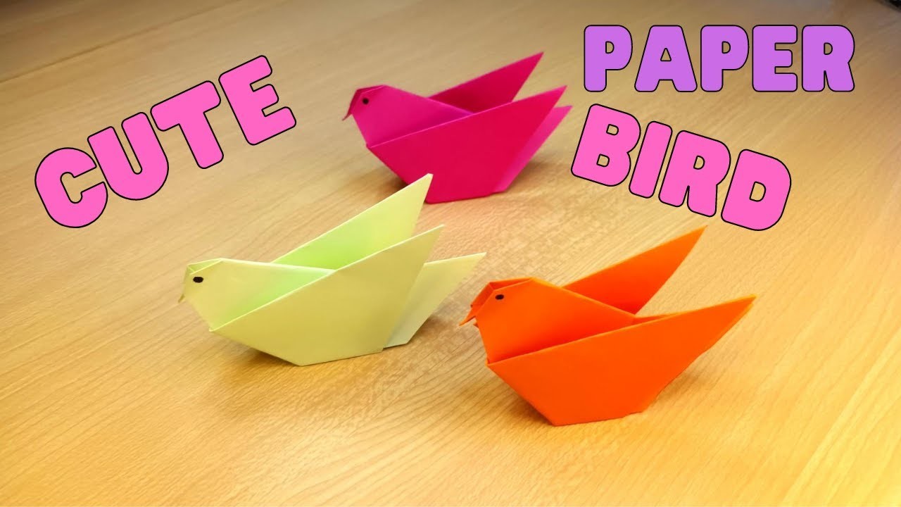 How To Make An Easy Paper Bird -Origami