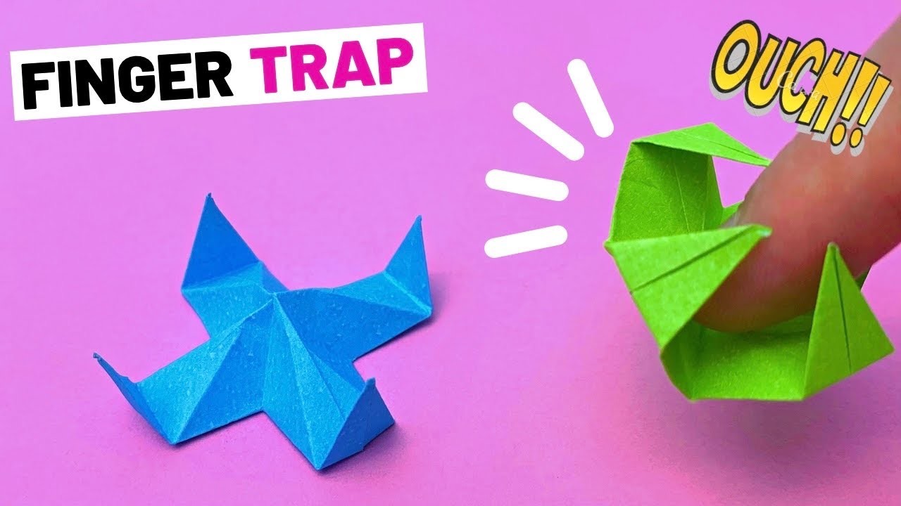 How to make DIY origami FINGER TRAP |  Origami Paper Finger Trap - Fidget Toy