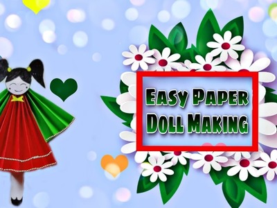 How to make easy Paper doll  | DIY small Doll with papers #diy #art #diy #rimscreativecorner