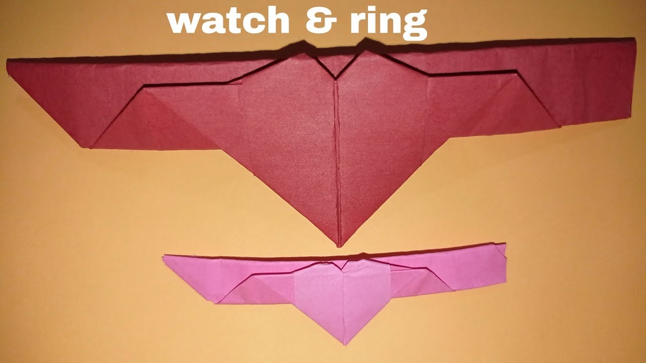 How to make easy paper heart watch & ring making art|origami heart watch &ring making skill|diy art