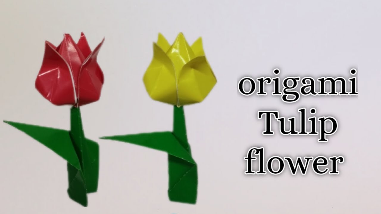 How to Make Easy Paper Tulip Origami Flower
