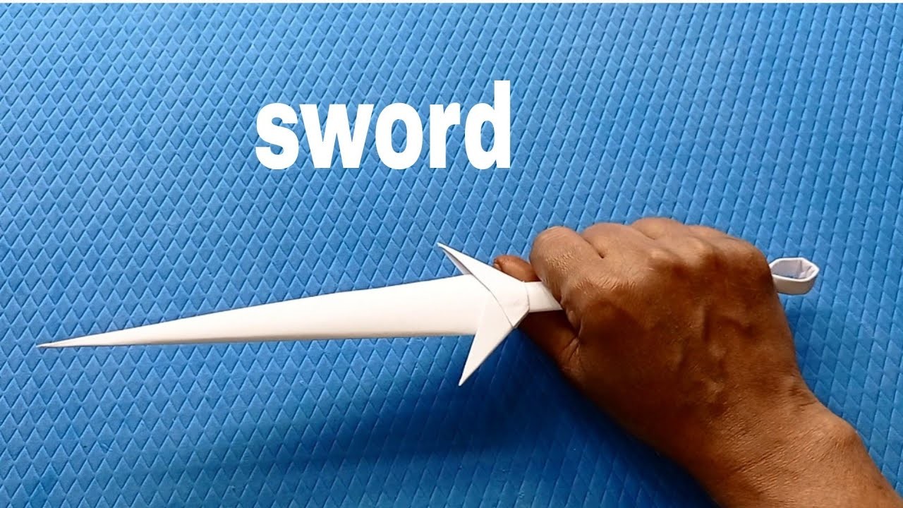 How to make easy paper sword|origami knife making for school kids|diy sword making skill