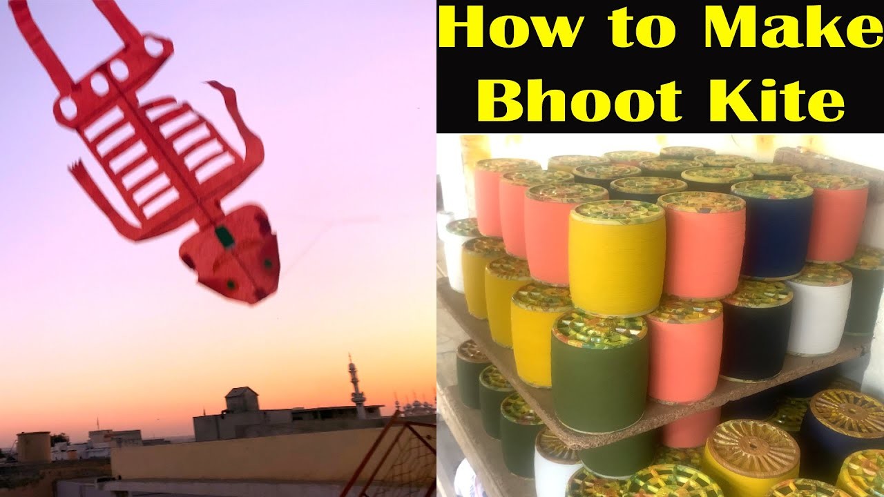 How to make Ghost Kite at Home [] how to make a kite with easy method [] Kite for Kids