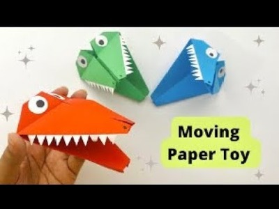 How To Make Moving paper crocodile Toy | Origami  Moving paper Toy | Paper Craft - Craft ideas