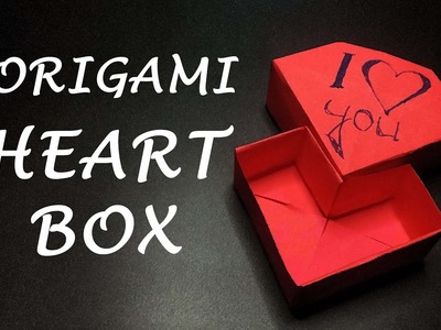 How to make origami heart box - Valentine's Day Paper Gift Box.