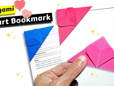 How To Make Origami HEART CORNER BOOKMARK ???? | Heart Shape Paper Bookmark Tutorial
