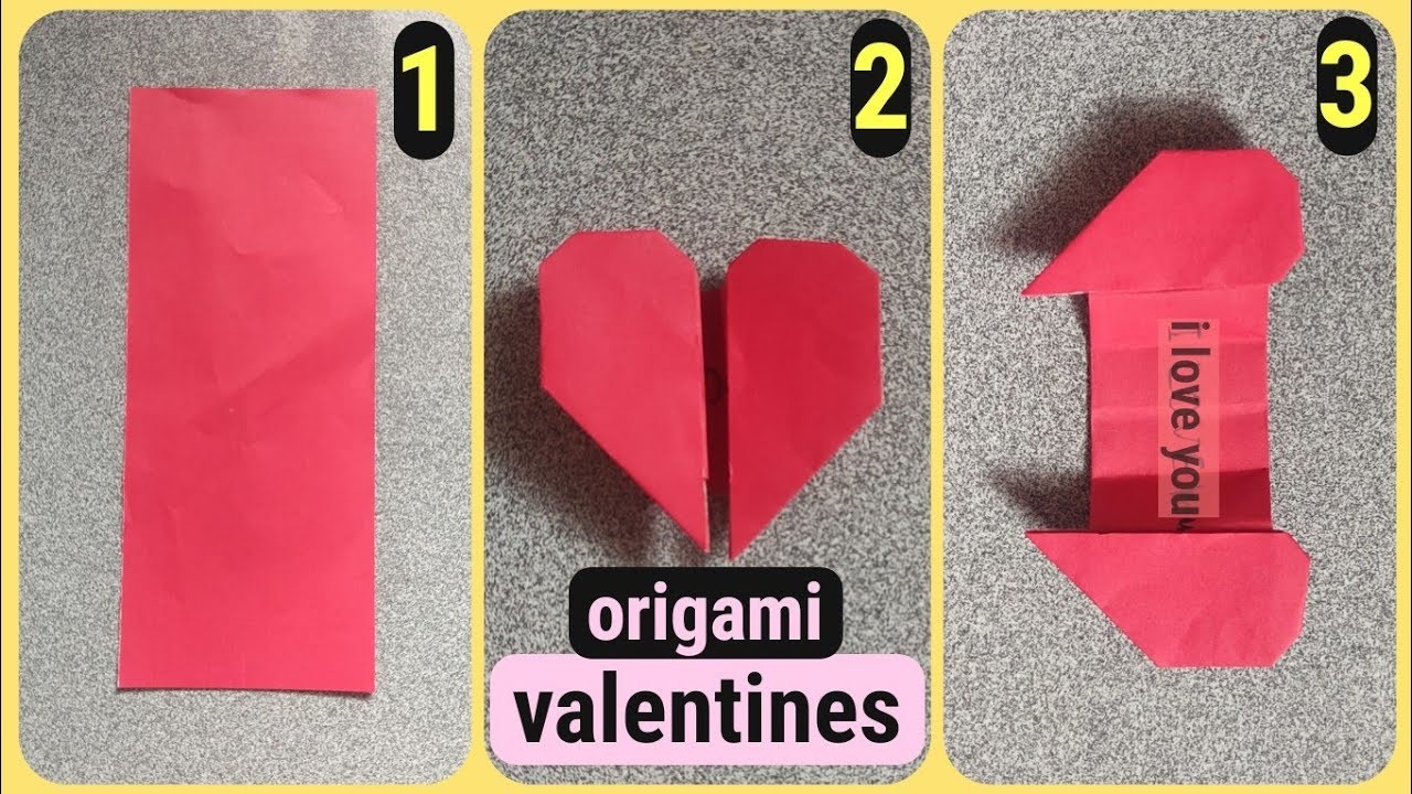 How To Make Origami Heart Note Paper, Making Valentine's Day Notes From Paper