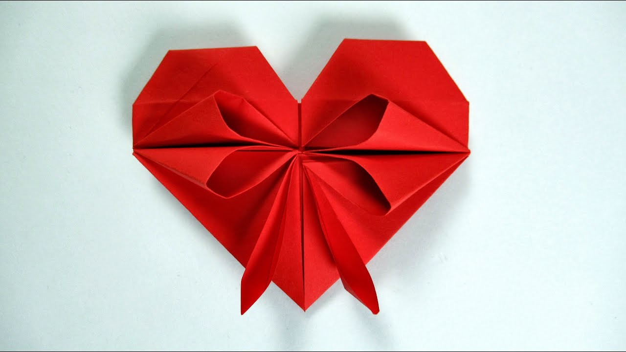 How to make origami HEART WITH BOW
