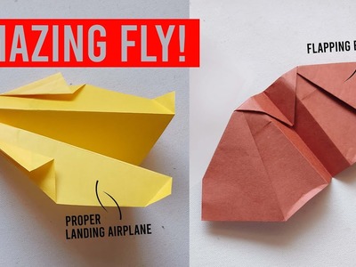 How to Make Paper Airplane & Fying Bat || Origami #artclass4me