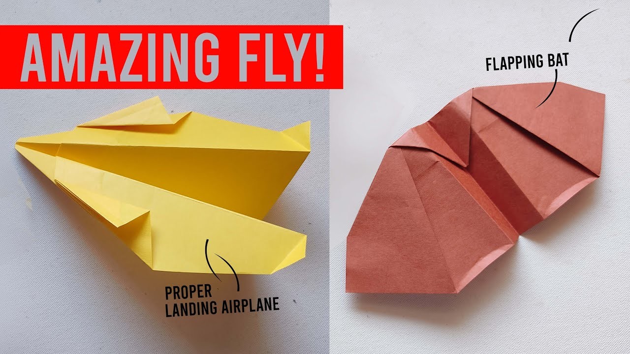 How to Make Paper Airplane & Fying Bat || Origami #artclass4me