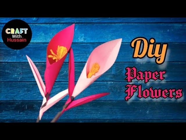 How to make paper flower || ????DIY FLOWER || very easy paper flower ...