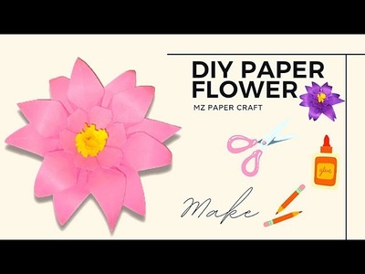 How to make paper flowers. |Diy paper flowers.|Beautiful paper craft.