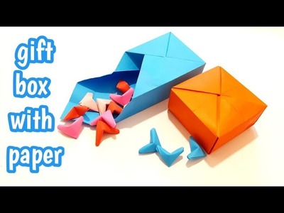 How to make paper gift box with hidden door | origami | diy | easy origami and craft