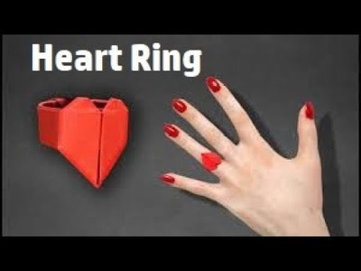 How to make Paper ❤️Heart Ring(रिंग)❤️Valentine Day Gift ideas. Origami Paper Heart Ring.Paper Ring