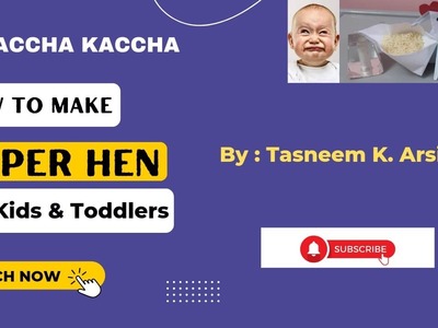 How to make PAPER HEN | Paper Origami | Baccha Kaccha | Kids & Toddlers Channel