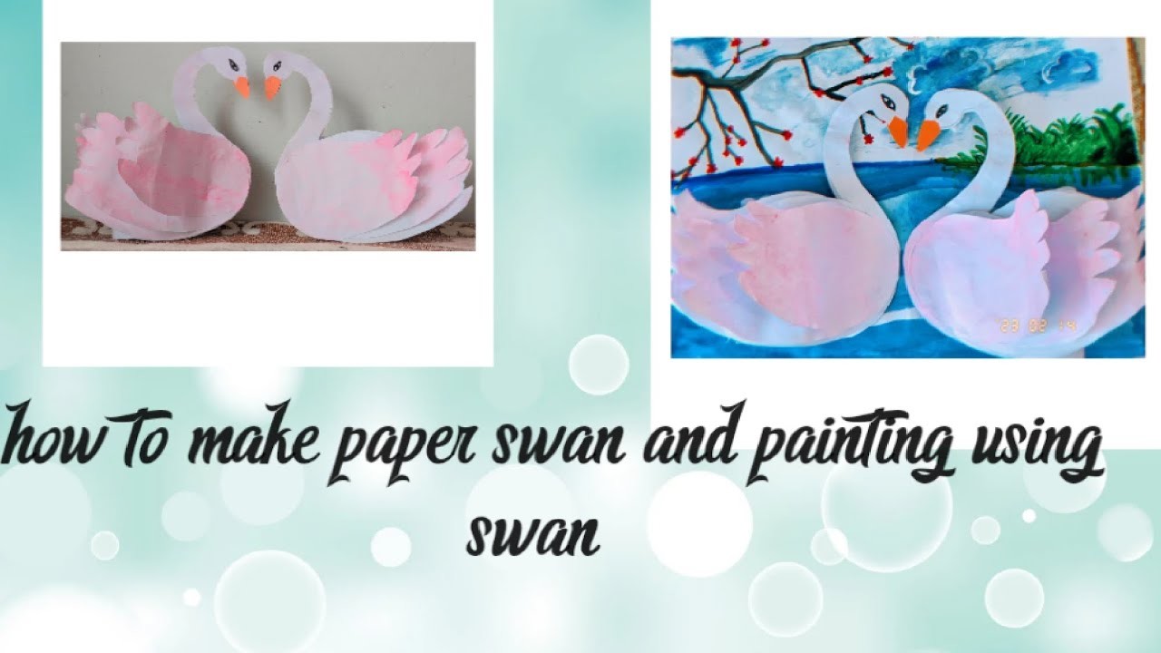 How to make paper swan and painting using paper swan#artfun #artwithcreativity #viral