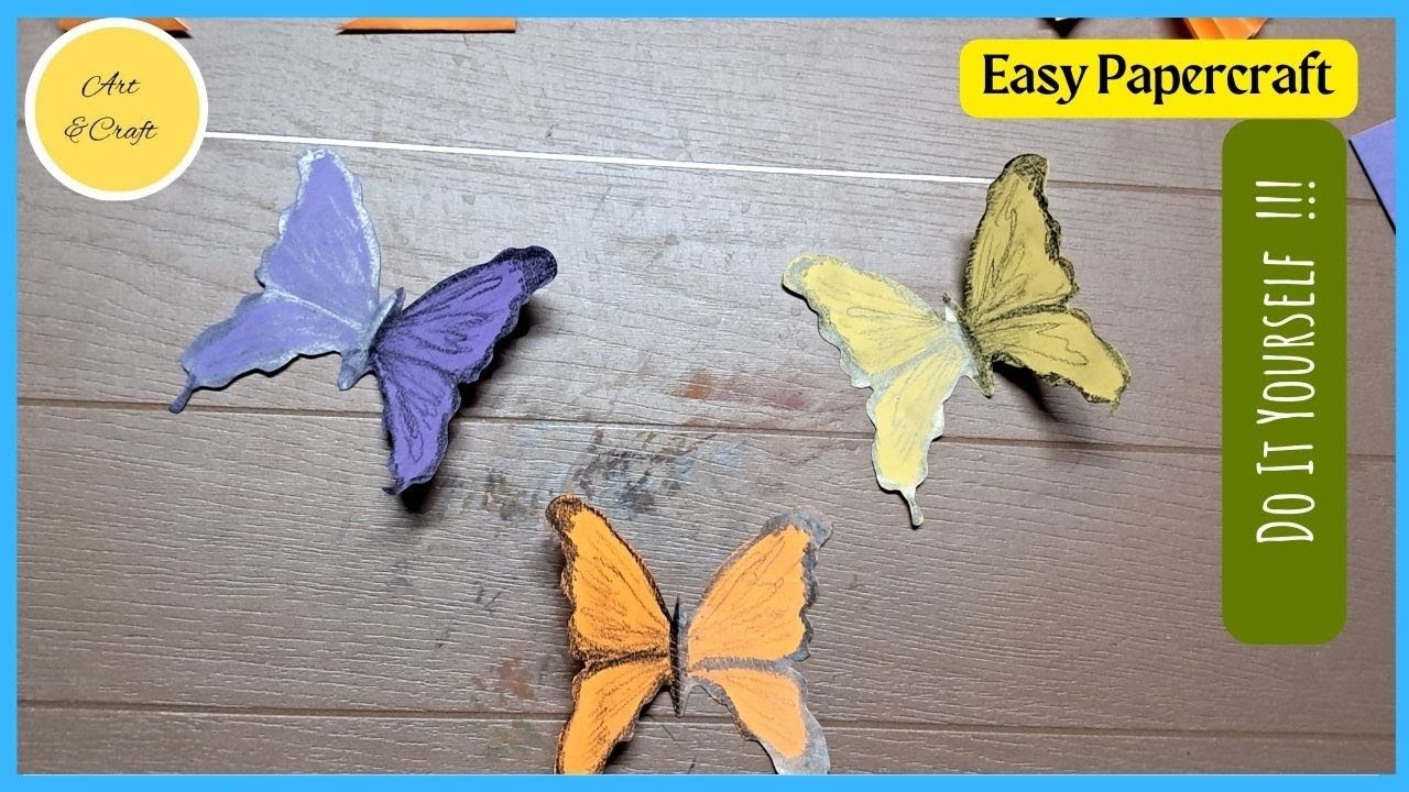 How to make Paper Butterfly.Paper Butterfly (type-2).Easy Origami