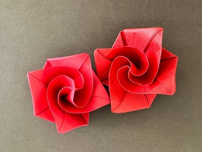How To Make Rose With A Square Sheet of Paper | Origami Rose | Paper Flower