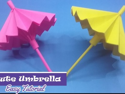How to Make Umbrella With Paper That Open And Close - Origami Umbrella Tutorial | DIY