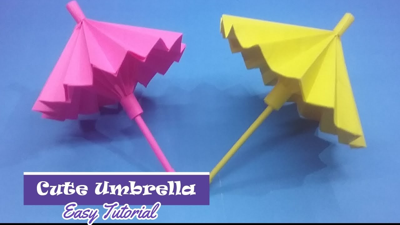 How to Make Umbrella With Paper That Open And Close - Origami Umbrella Tutorial | DIY