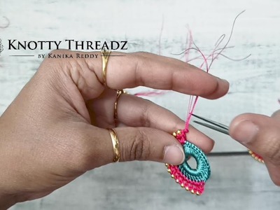 Krosha Saree Kuchu Using Ring Beads | Very Elegant and Beautiful Design #sareekuchu #sareetassels