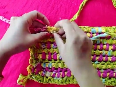 Learn How Make a Doormat with old clothes| Handmaking mat|Mat Craft making|Old clothes reuse ideas|