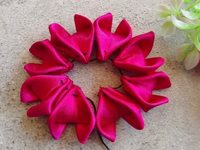 Lovelly!!!????????????Incredible Ribbon Flower making  | Easy Sewing Hack | Hand Embroidery Flower