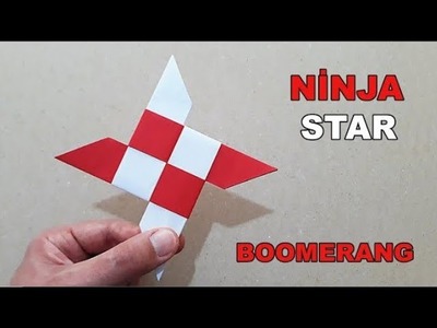 MAKING A NINJA STAR FROM PAPER ORIGAMI -(Boomerang)