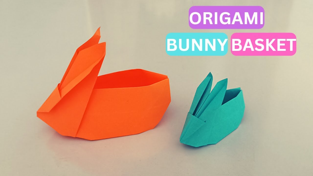 Origami Bunny Basket | Paper Basket Making | How to make a paper basket | @craftboatofficial