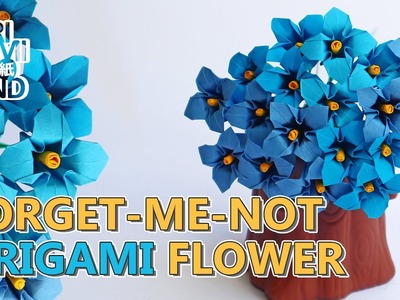 ORIGAMI FLOWER ???????????????? How to make a FORGET-ME-NOT flower - Origami.papercraft TUTORIAL ????