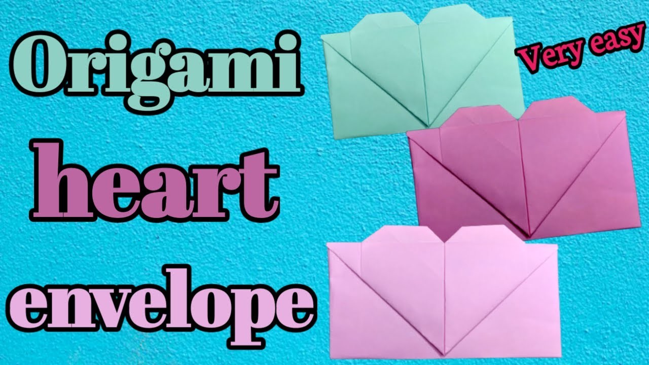 Origami heart envelope.origami Valentine's Day gift card envelope. Diy Valentine's day ideas
