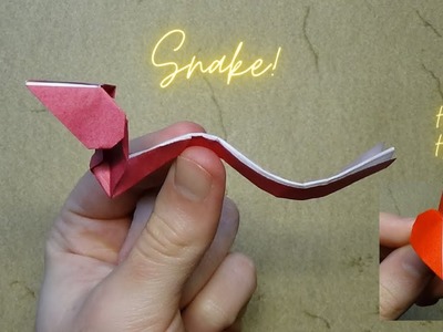 Origami Heart ❤️ Snake - Happy Valentine's Day!