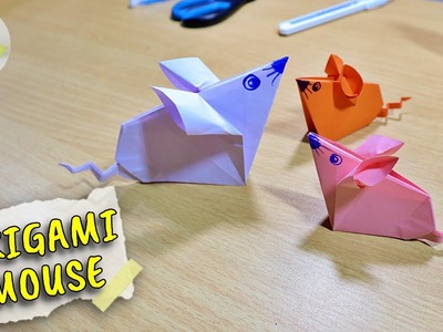 Origami mouse tutorial | origami mouse | how to make paper mouse
