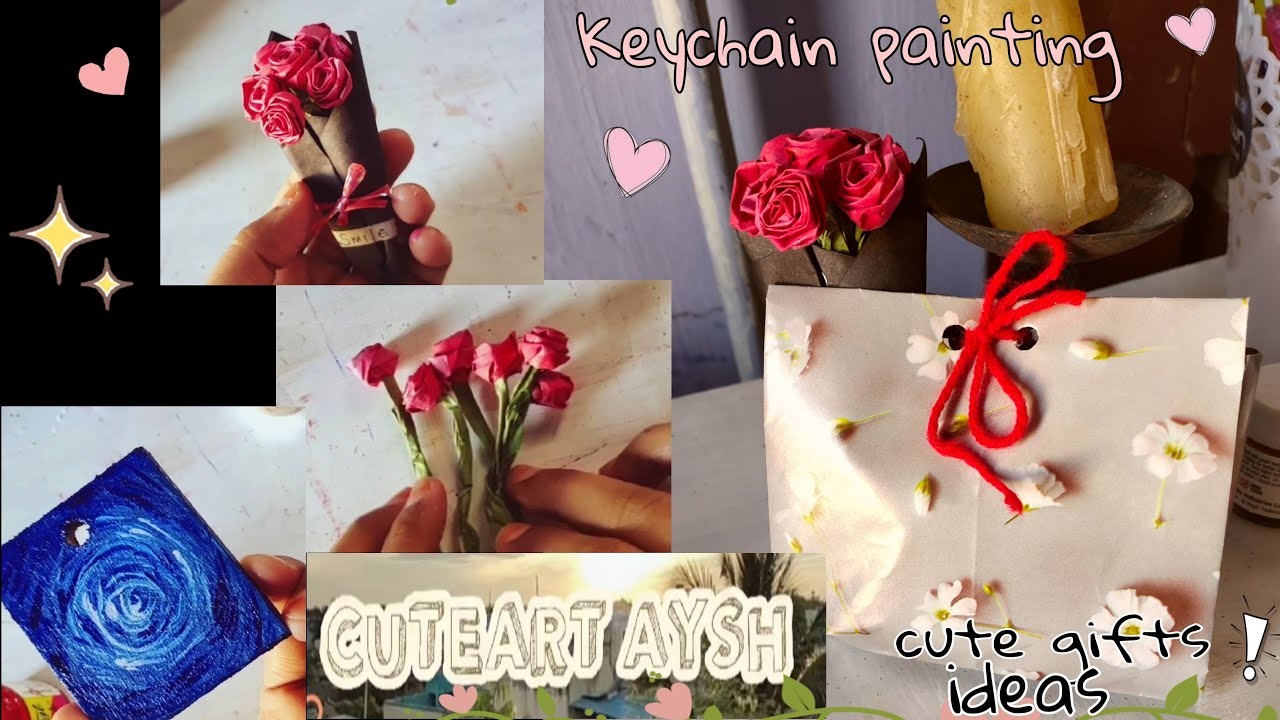 Origami paper flower bouquet ????. Keychain making. Cute gifts ♡♡♡