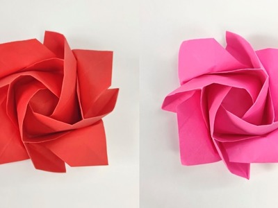 Origami ROSE by Kawasaki | How to make a paper roses