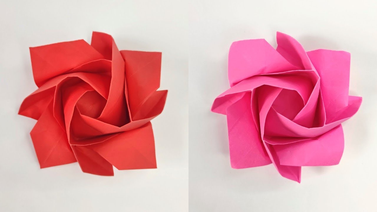 Origami ROSE by Kawasaki | How to make a paper roses