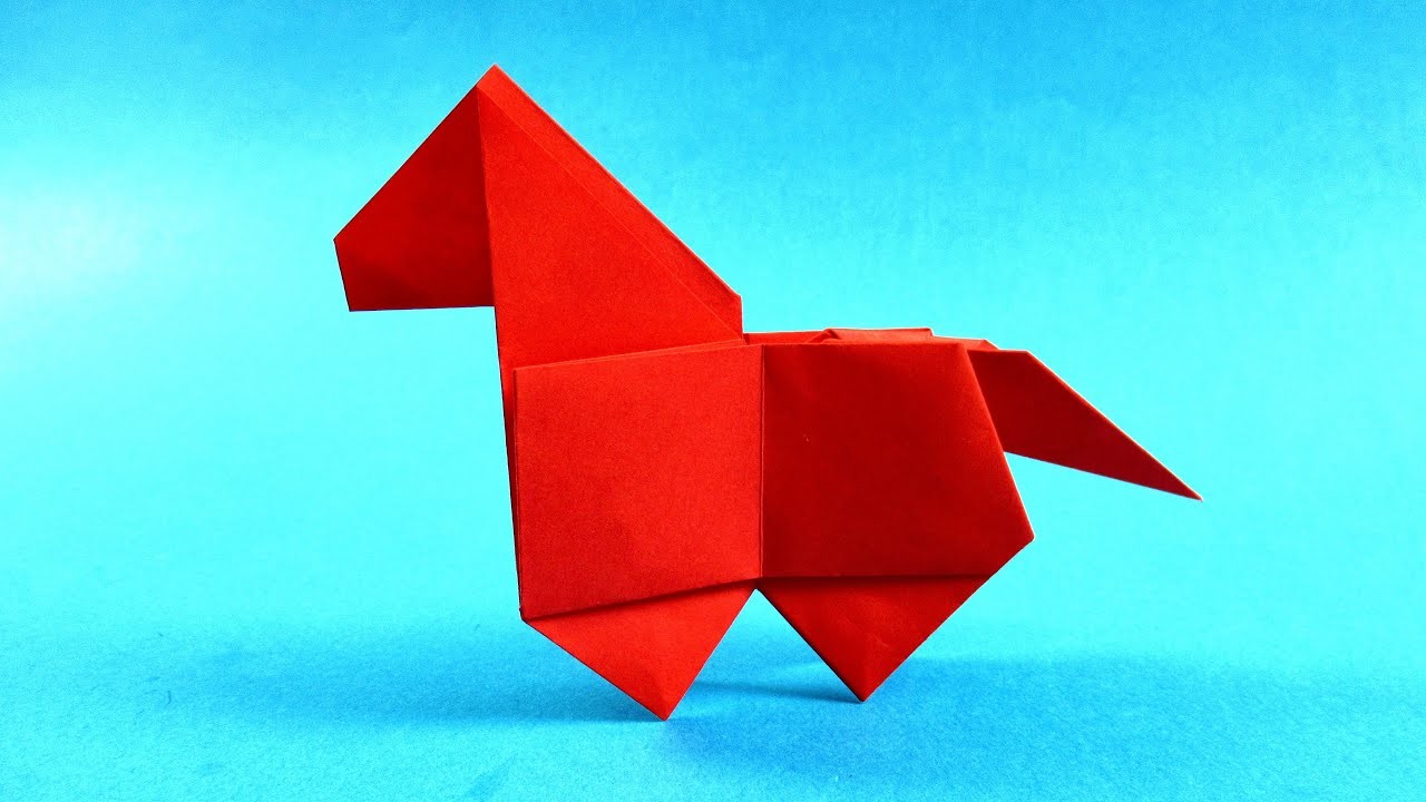 Paper Origami Horse Easy making Origami Horse, How to make Origami Horse