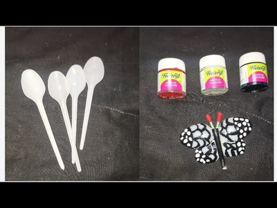 Plastic spoon craft ideas || butterfly making with plastic spoon || plastic spoon reuse idea