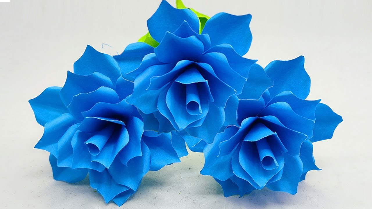 Simple Paper Flower Making | Paper Flowers Easy | Home Decor Ideas | DIY Handmade Crafts Flowers